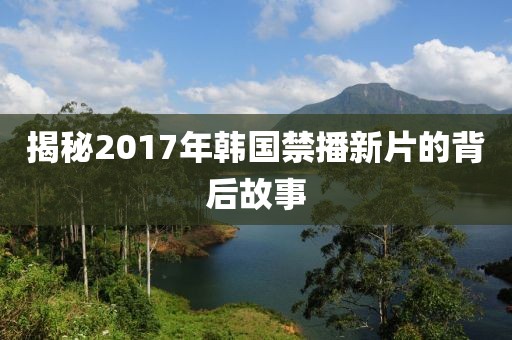 揭秘2017年韩国禁播新片的背后故事