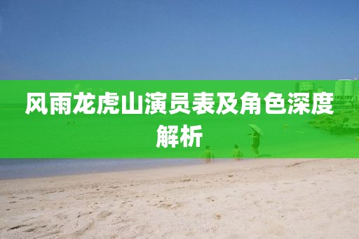 风雨龙虎山演员表及角色深度解析