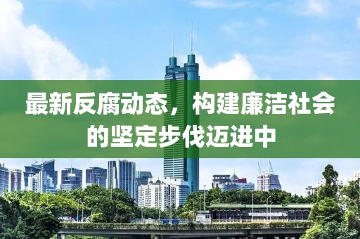 最新反腐动态，构建廉洁社会的坚定步伐迈进中