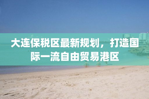 大连保税区最新规划，打造国际一流自由贸易港区