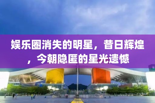 娱乐圈消失的明星，昔日辉煌，今朝隐匿的星光遗憾