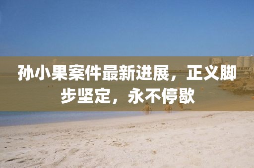 孙小果案件最新进展，正义脚步坚定，永不停歇