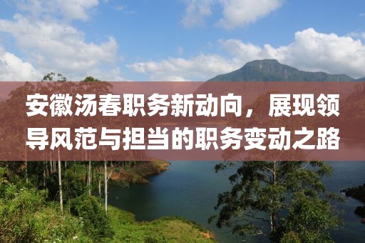 安徽汤春职务新动向，展现领导风范与担当的职务变动之路