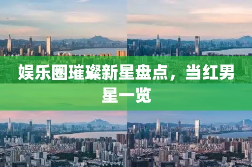 娱乐圈璀璨新星盘点，当红男星一览