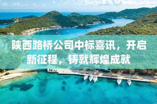陕西路桥公司中标喜讯，开启新征程，铸就辉煌成就