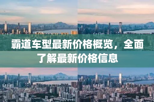 霸道车型最新价格概览，全面了解最新价格信息