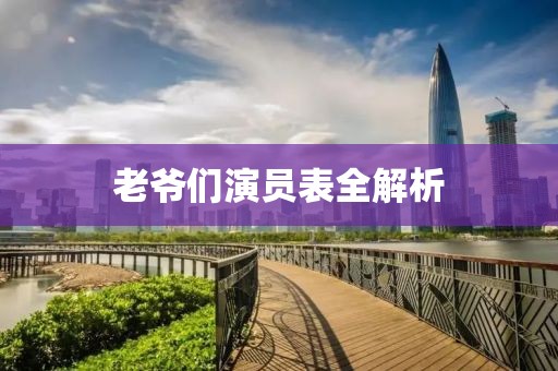 老爷们演员表全解析