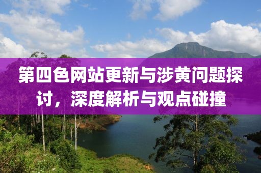第四色网站更新与涉黄问题探讨，深度解析与观点碰撞