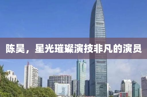 陈昊，星光璀璨演技非凡的演员