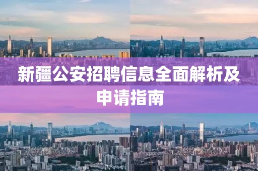 新疆公安招聘信息全面解析及申请指南