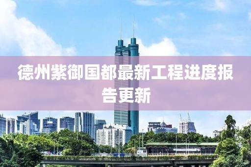 德州紫御国都最新工程进度报告更新