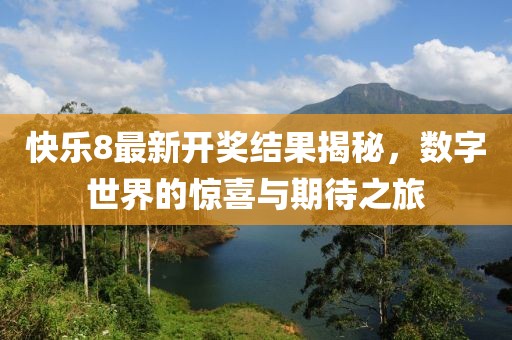 快乐8最新开奖结果揭秘，数字世界的惊喜与期待之旅