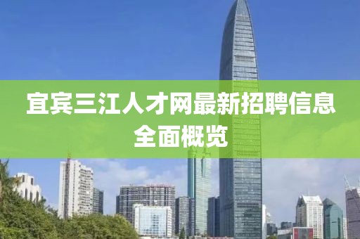 宜宾三江人才网最新招聘信息全面概览