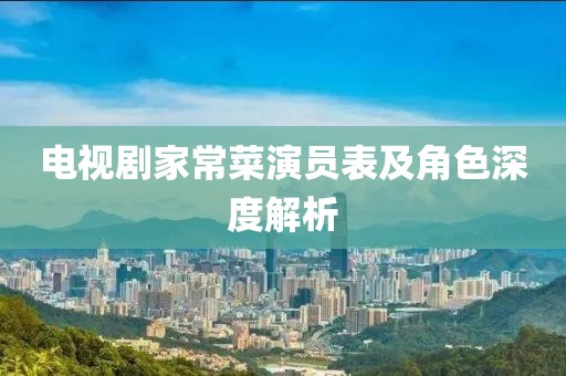 电视剧家常菜演员表及角色深度解析