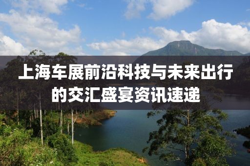 上海车展前沿科技与未来出行的交汇盛宴资讯速递