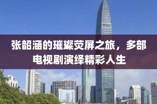 张韶涵的璀璨荧屏之旅，多部电视剧演绎精彩人生