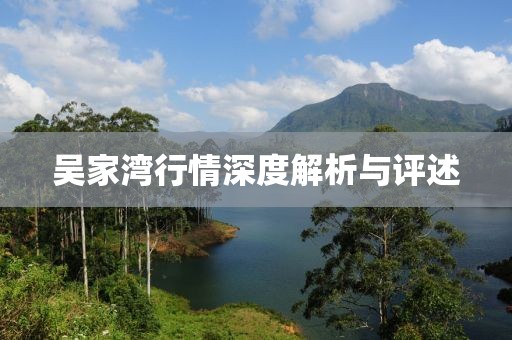 吴家湾行情深度解析与评述