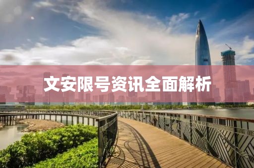 文安限号资讯全面解析