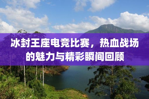 冰封王座电竞比赛，热血战场的魅力与精彩瞬间回顾
