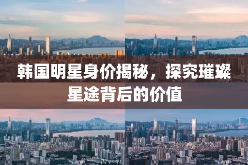 韩国明星身价揭秘，探究璀璨星途背后的价值
