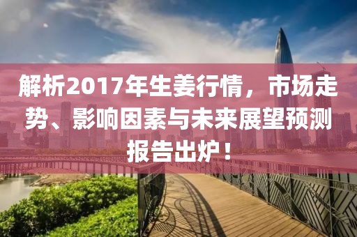解析2017年生姜行情，市场走势、影响因素与未来展望预测报告出炉！