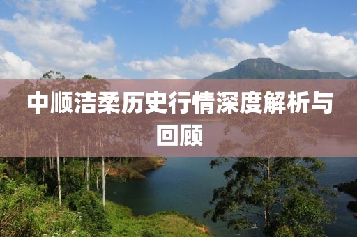 中顺洁柔历史行情深度解析与回顾