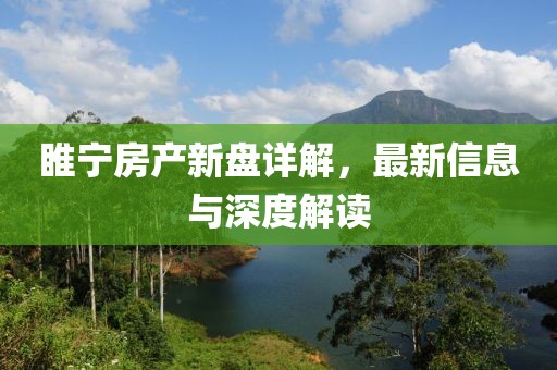 睢宁房产新盘详解，最新信息与深度解读