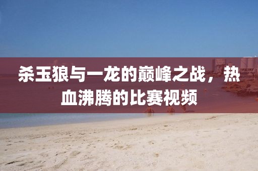 杀玉狼与一龙的巅峰之战，热血沸腾的比赛视频