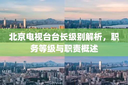 北京电视台台长级别解析，职务等级与职责概述