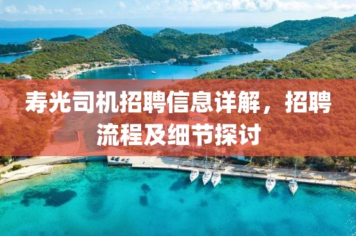 寿光司机招聘信息详解，招聘流程及细节探讨