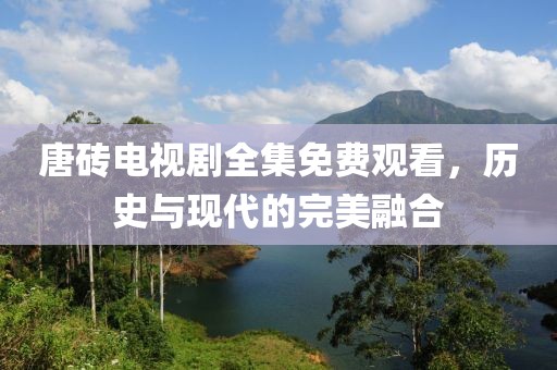 唐砖电视剧全集免费观看，历史与现代的完美融合