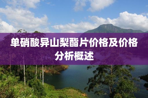 单硝酸异山梨酯片价格及价格分析概述