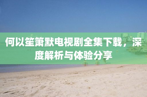 何以笙箫默电视剧全集下载，深度解析与体验分享
