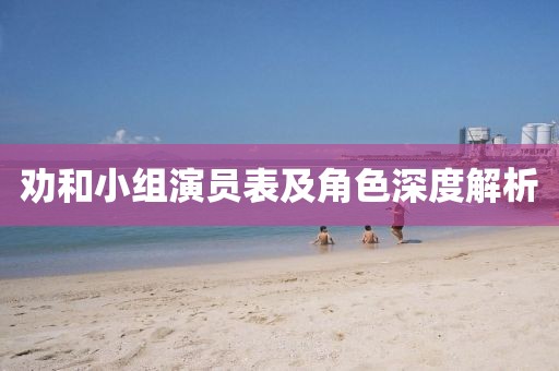 劝和小组演员表及角色深度解析