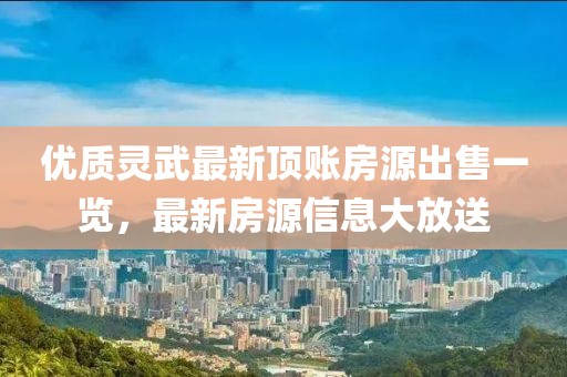 优质灵武最新顶账房源出售一览，最新房源信息大放送