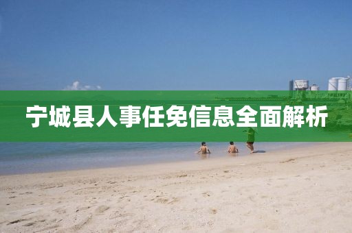 宁城县人事任免信息全面解析