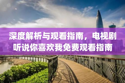 深度解析与观看指南，电视剧听说你喜欢我免费观看指南