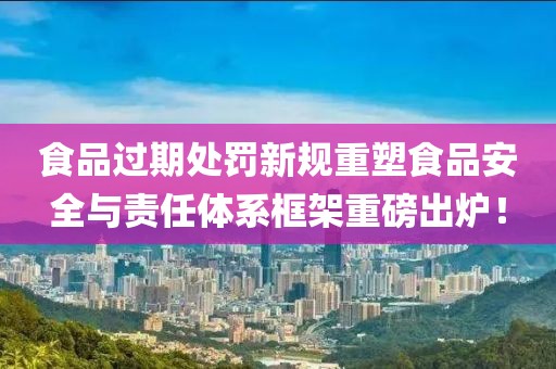 食品过期处罚新规重塑食品安全与责任体系框架重磅出炉！