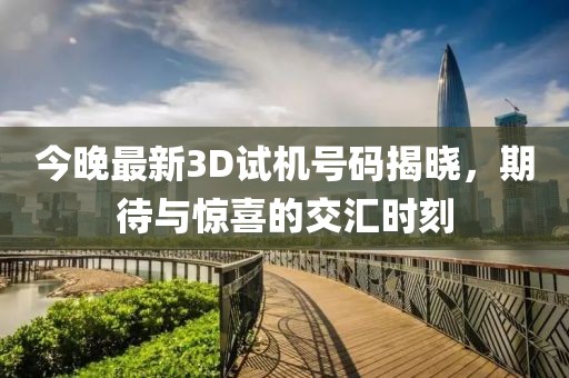 今晚最新3D试机号码揭晓，期待与惊喜的交汇时刻