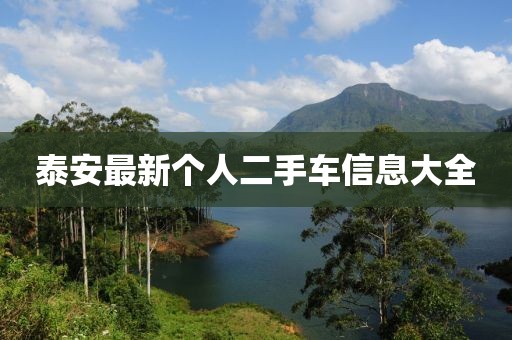 泰安最新个人二手车信息大全