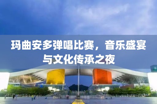 玛曲安多弹唱比赛，音乐盛宴与文化传承之夜