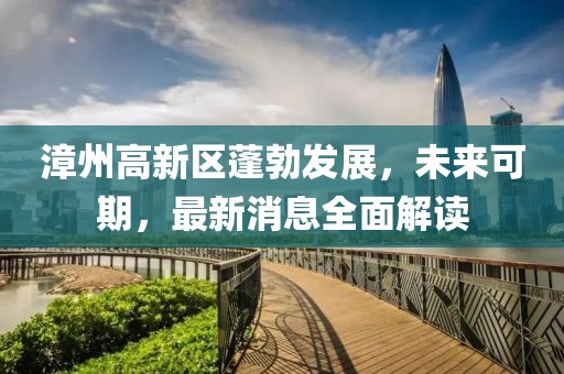 漳州高新区蓬勃发展，未来可期，最新消息全面解读
