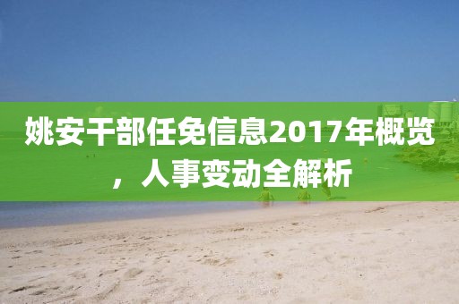 姚安干部任免信息2017年概览，人事变动全解析