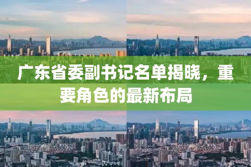 广东省委副书记名单揭晓，重要角色的最新布局