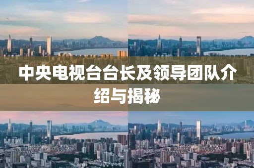 中央电视台台长及领导团队介绍与揭秘