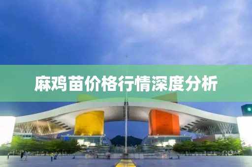 麻鸡苗价格行情深度分析