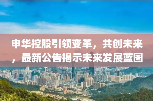 申华控股引领变革，共创未来，最新公告揭示未来发展蓝图