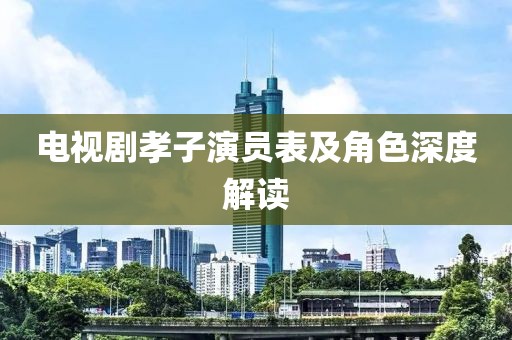 电视剧孝子演员表及角色深度解读