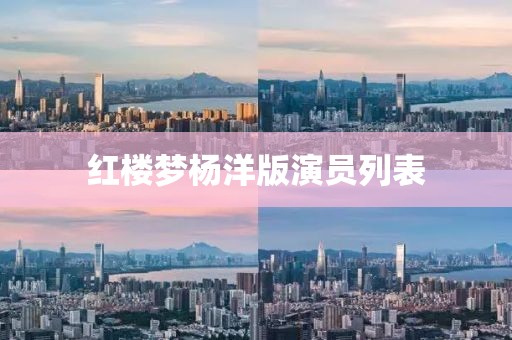红楼梦杨洋版演员列表