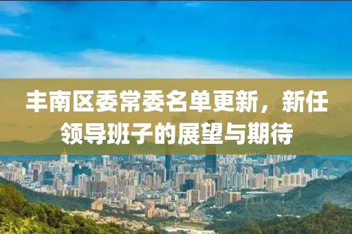 丰南区委常委名单更新，新任领导班子的展望与期待